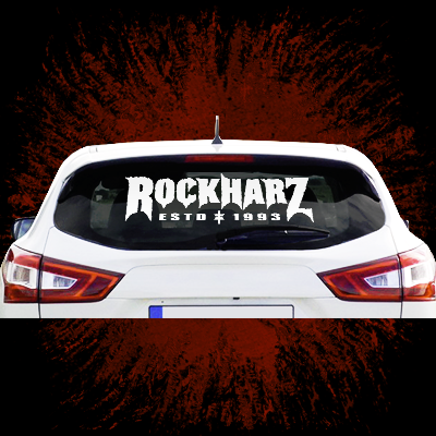 ROCKHARZ Heckscheibenaufkleber (Plot) - groß (versch. Farben)-schwarz