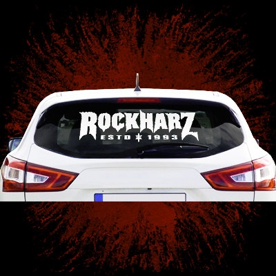 ROCKHARZ Heckscheibenaufkleber (Plot) - groß (versch. Farben)-schwarz